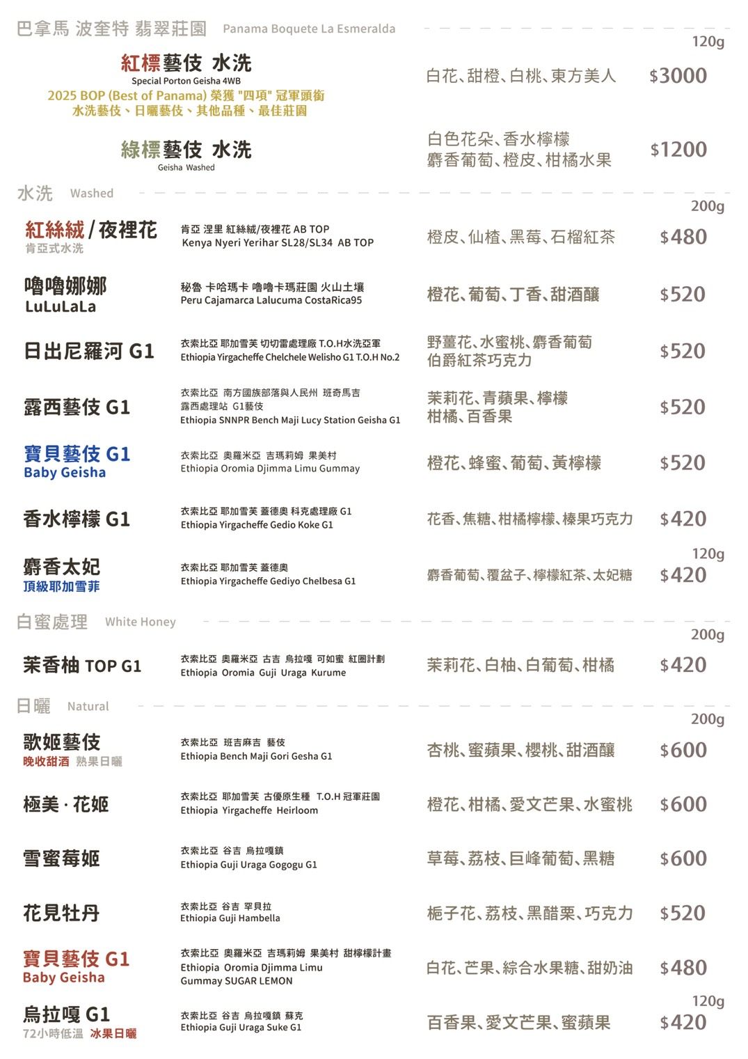 單品咖啡豆