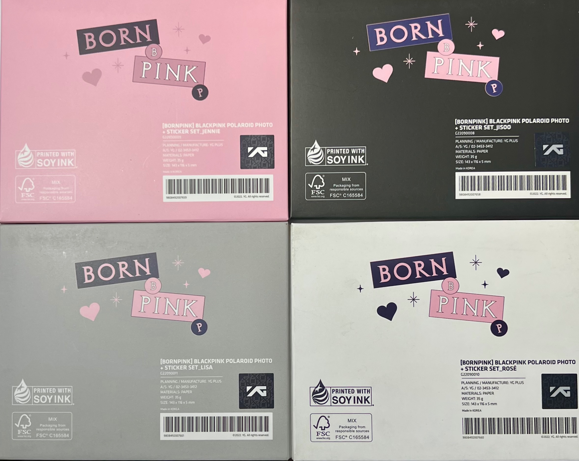 BLACK PINK官方週邊小卡+貼紙set