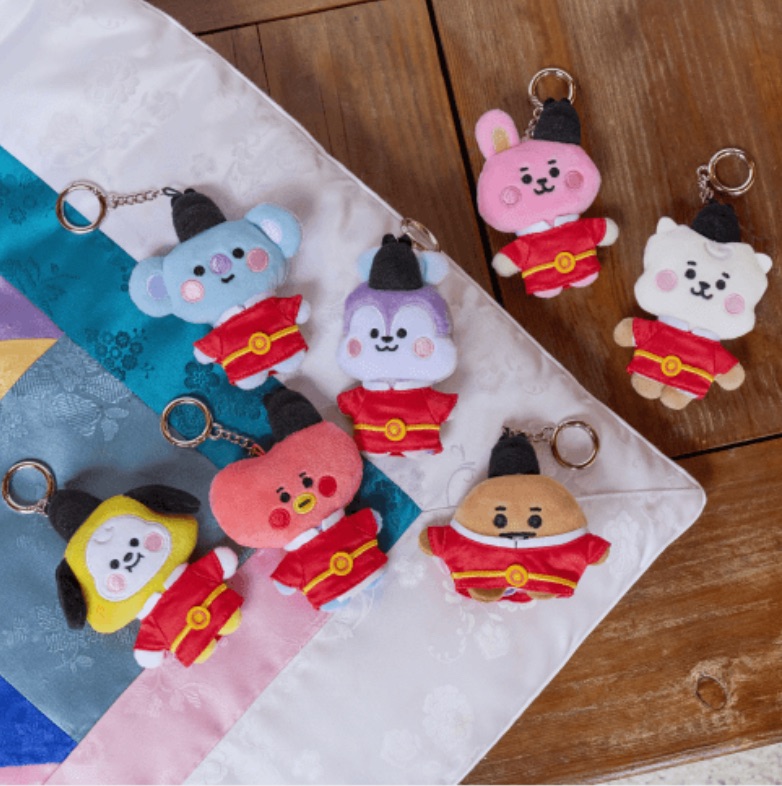 BTS韓服娃鑰匙圈