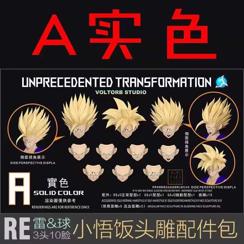 預購第一季 老雷RE 七龍珠 小悟飯頭雕 配件包 適用萬代3.0素體 7月10日截止預購