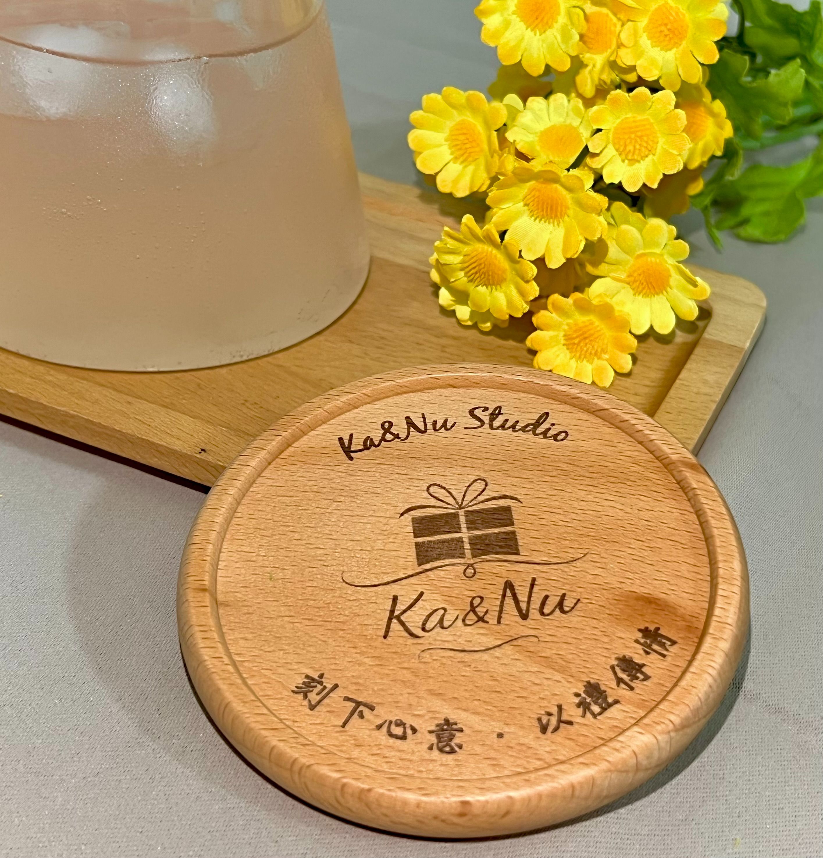 【客製化】櫸木杯墊