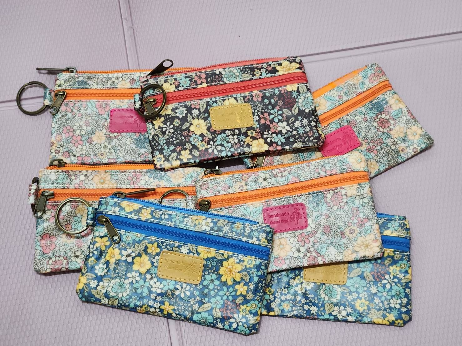 碎花 防水 零錢包 鑰匙圈包