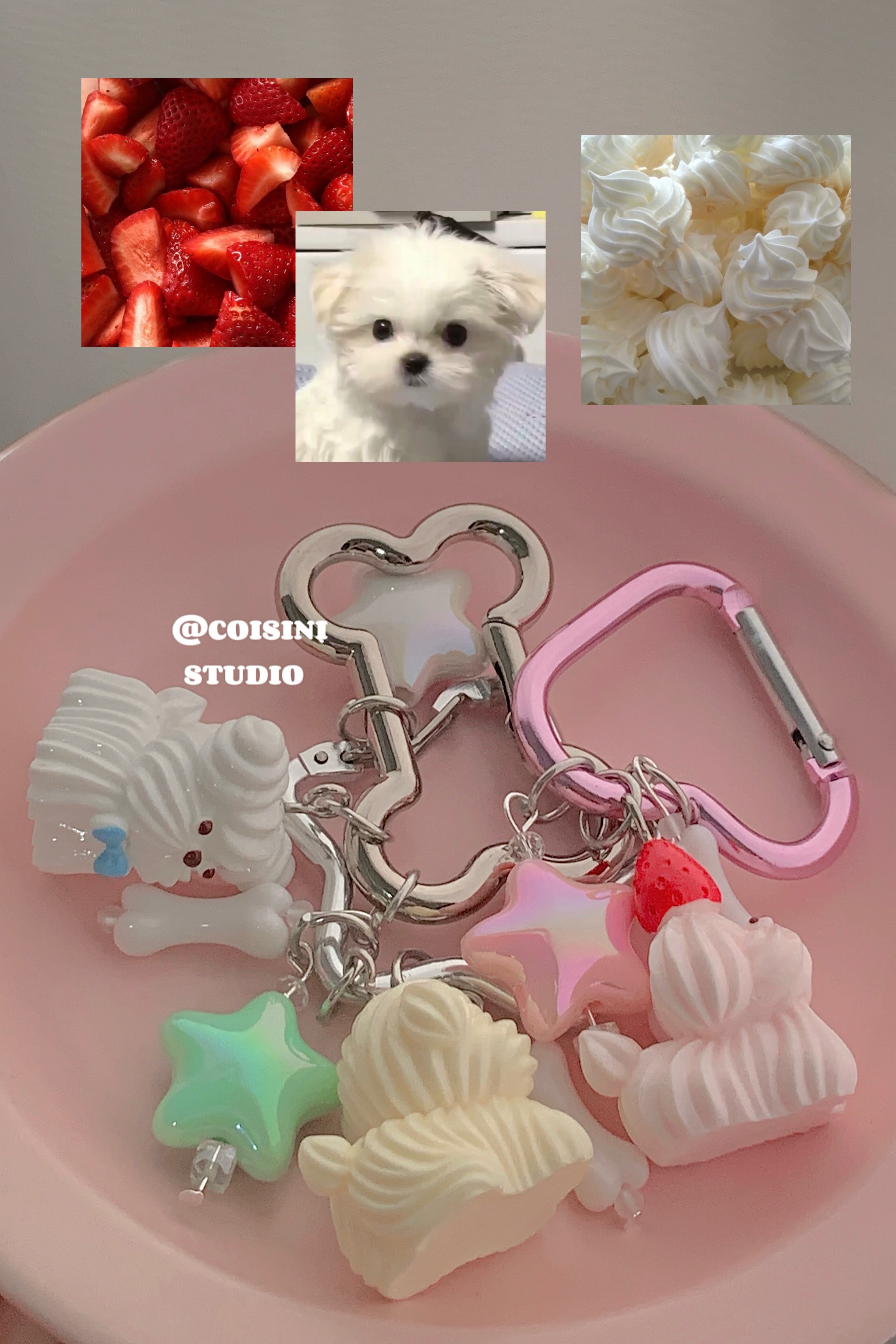 Butter cream奶油蛋糕小狗🧁吊飾