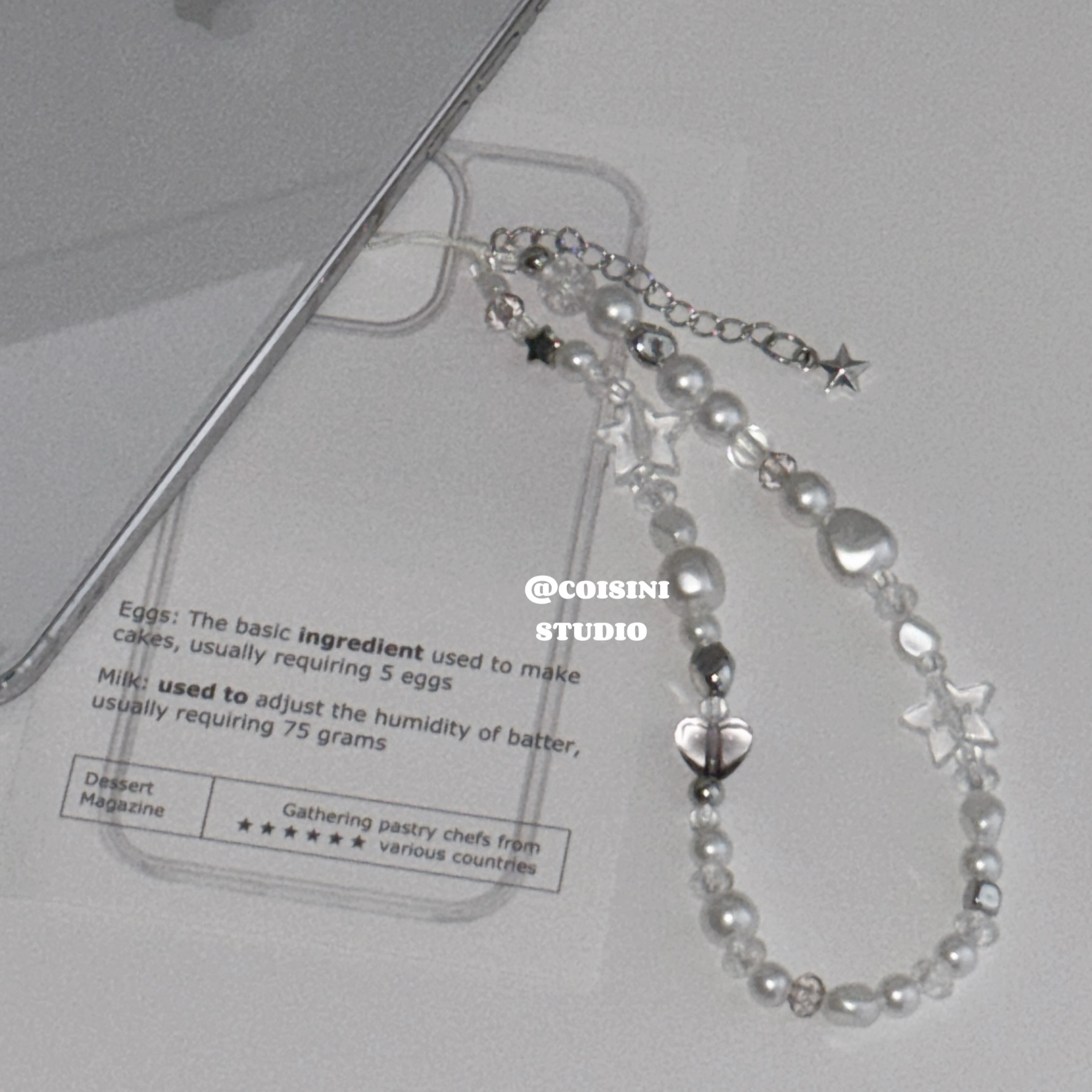 冷淡銀灰星星🩶 CCD相機鏈 手機掛繩