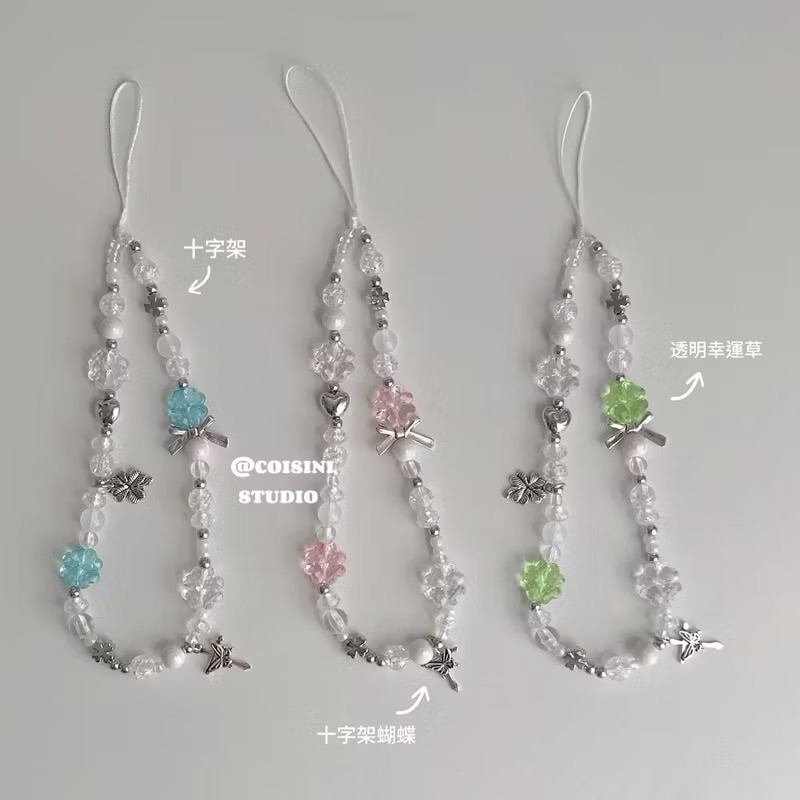 ins幸運之鑰🍀 CCD相機鏈 串珠 手機掛繩