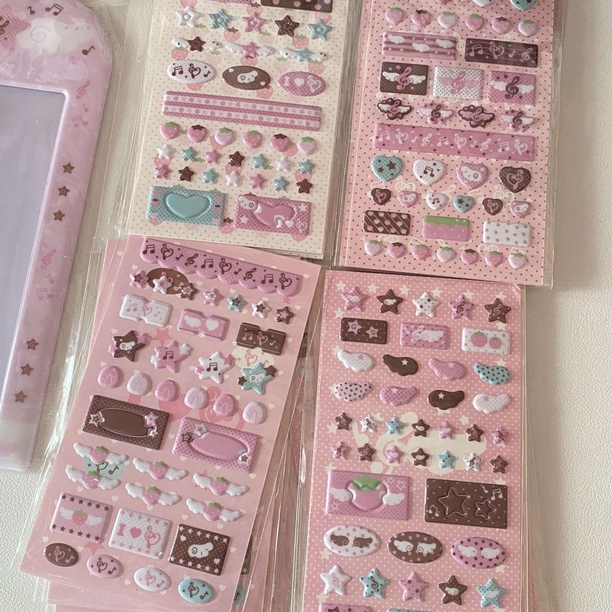 音符翅膀 3D立體泡泡貼 diy泡棉貼紙 古早手帳貼紙