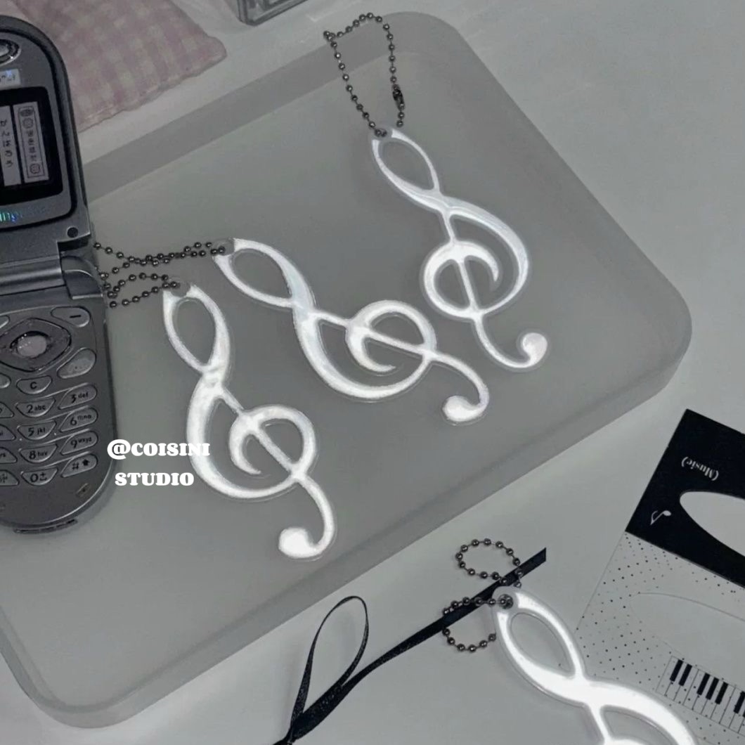 反光音符吊飾🎼 珠鏈掛件（反光材質！）