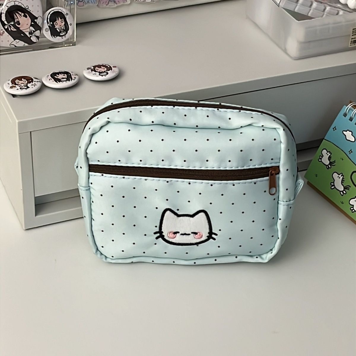 薄巧波點小貓🐈‍⬛ CCD收納包 化妝包 大容量收納包（店主推薦💭材質超好！）