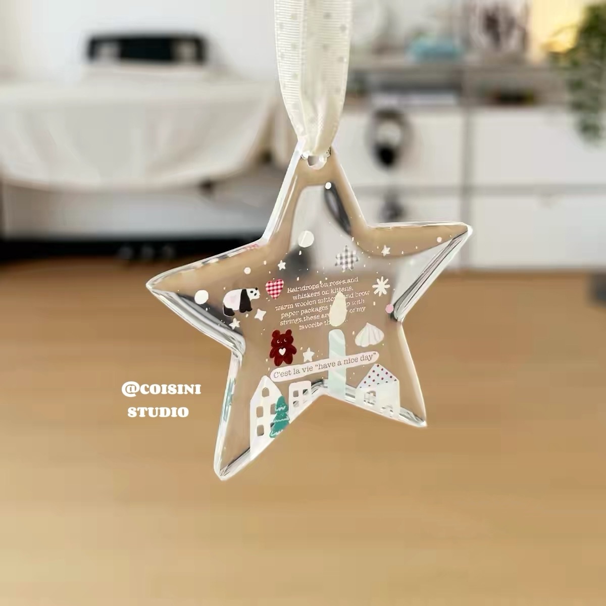 插畫雪花星星吊飾💫❄️ 冰塊 包包掛件