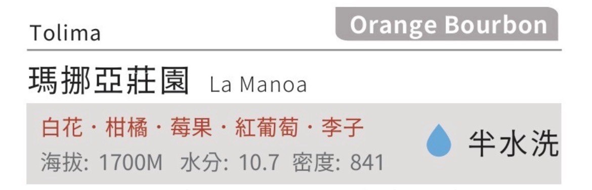 哥倫比亞 🇨🇴 瑪挪亞莊園 半水洗