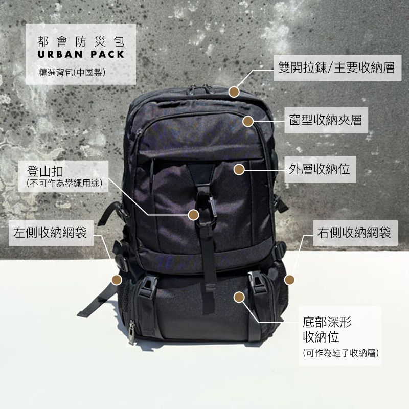 預購 大背包共1件 | 都會防災包 內容物包含大背包單包 無其他產品