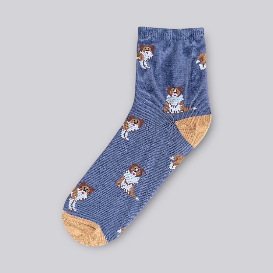 藍色牧羊犬中筒襪