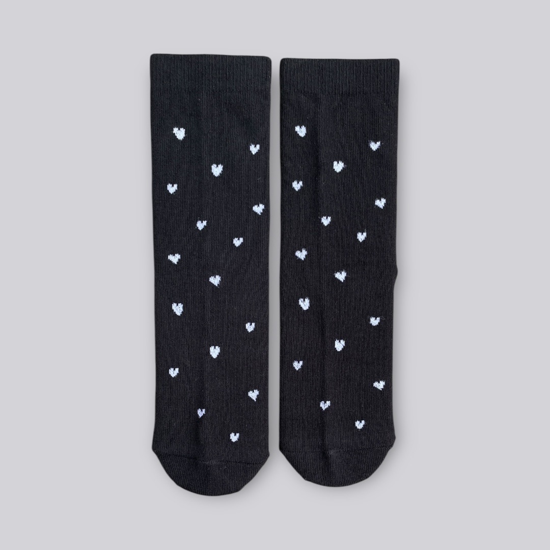 黑色愛心襪