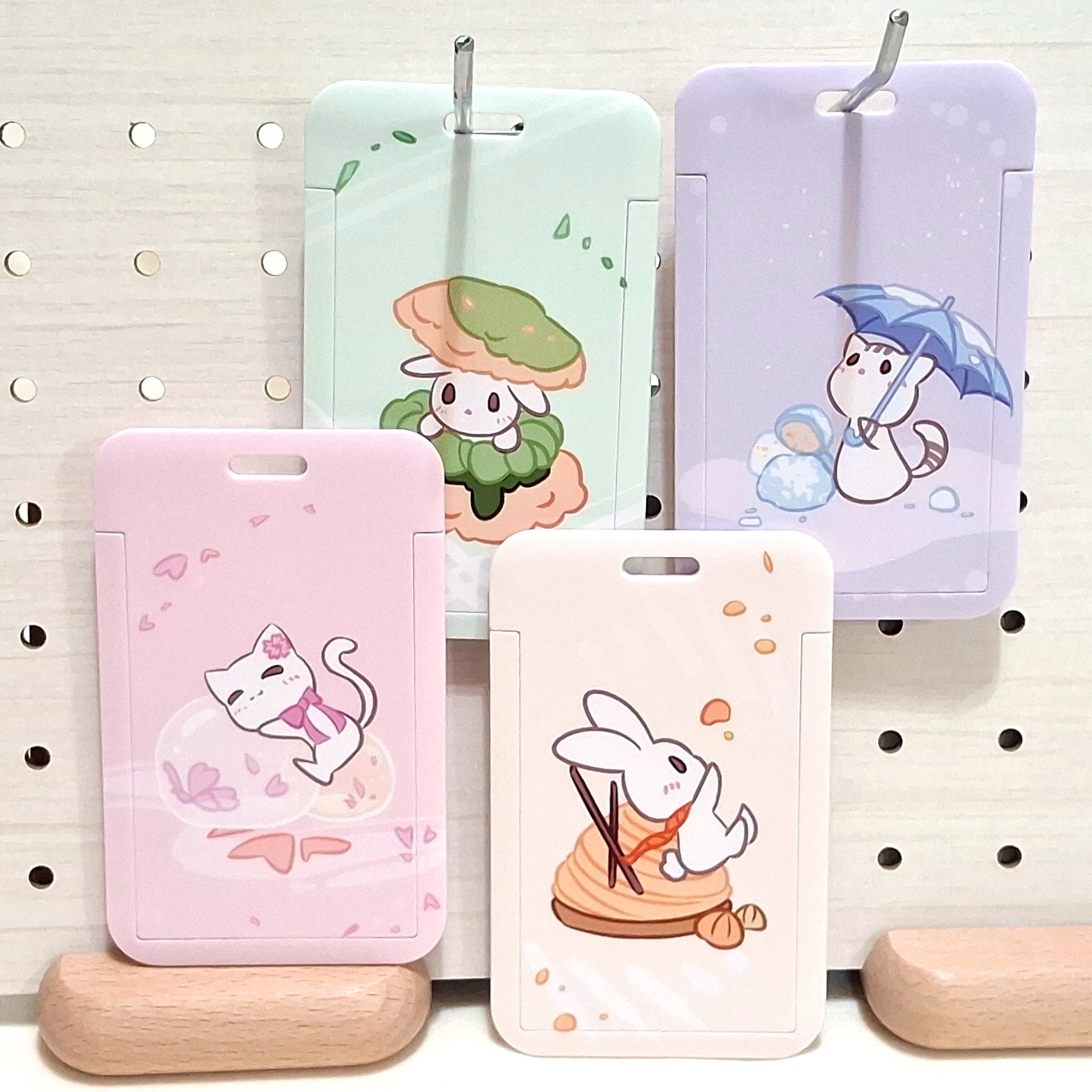 童話午茶-四季回憶 4款PVC滑蓋式票卡夾/卡套/證件套