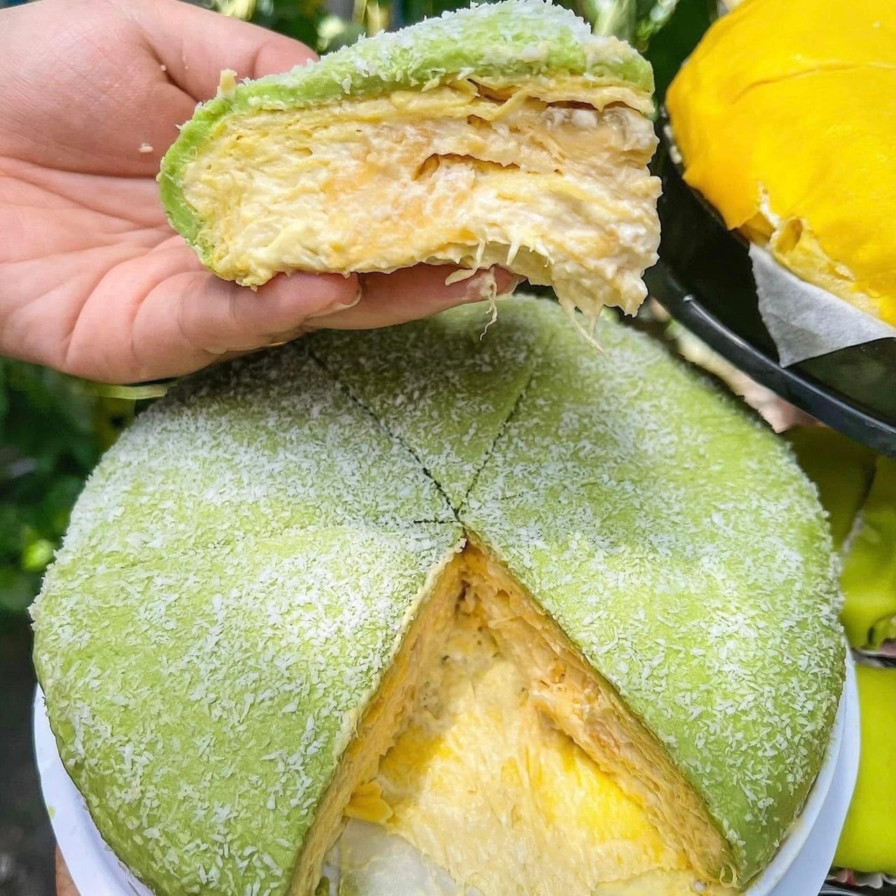 班蘭沒椰子 榴蓮千層蛋糕