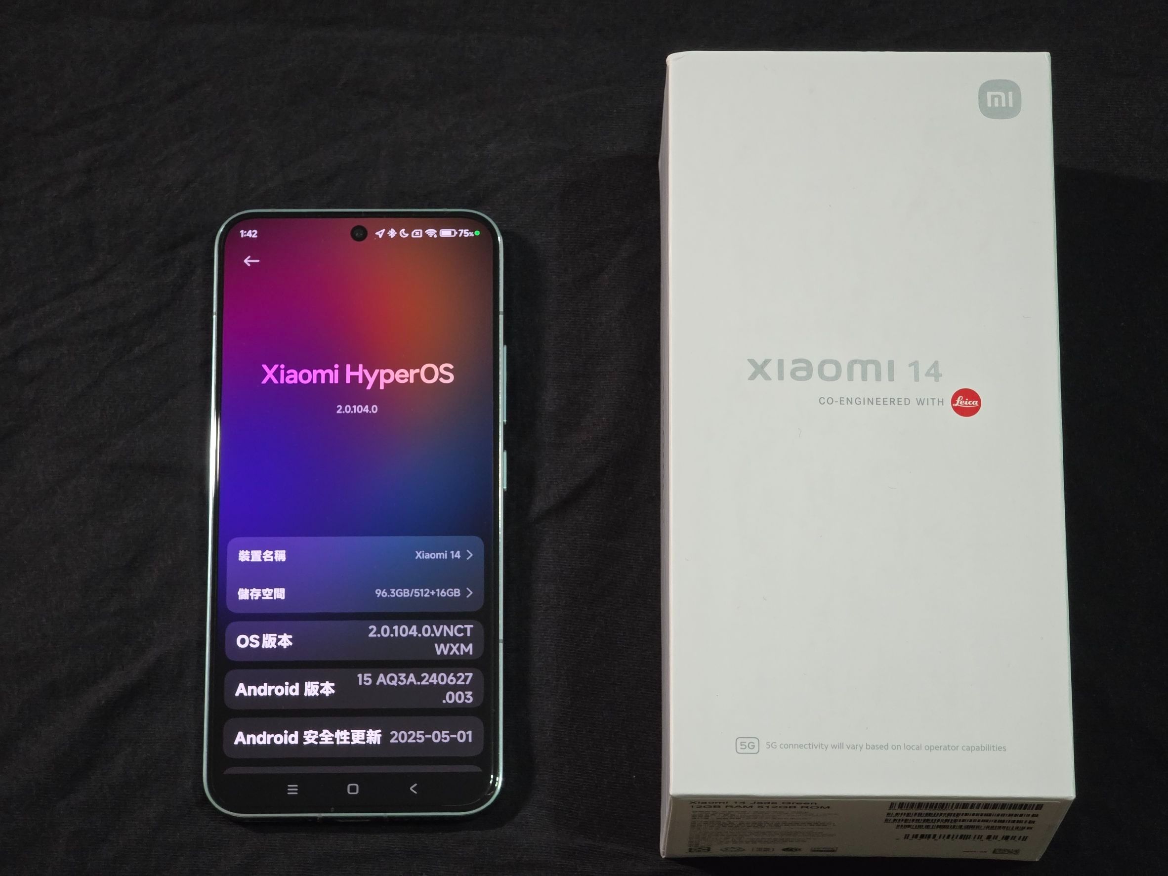 小米 Xiaomi 14 12GB+512GB 公司貨 保固2027-1-19