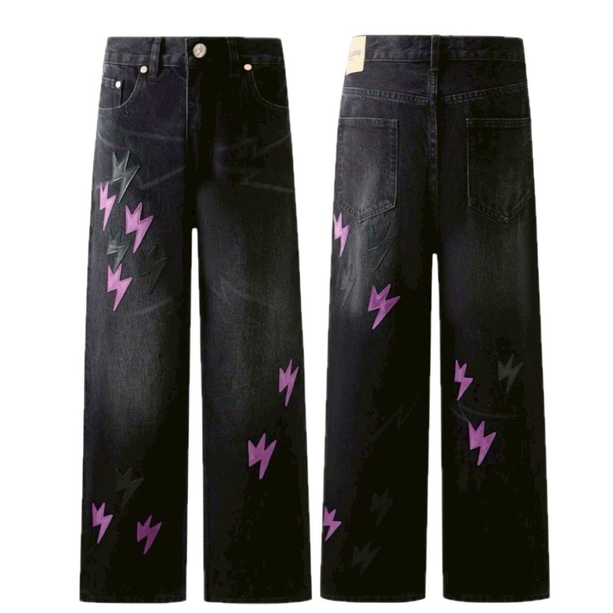 暗夜紫閃電牛仔褲