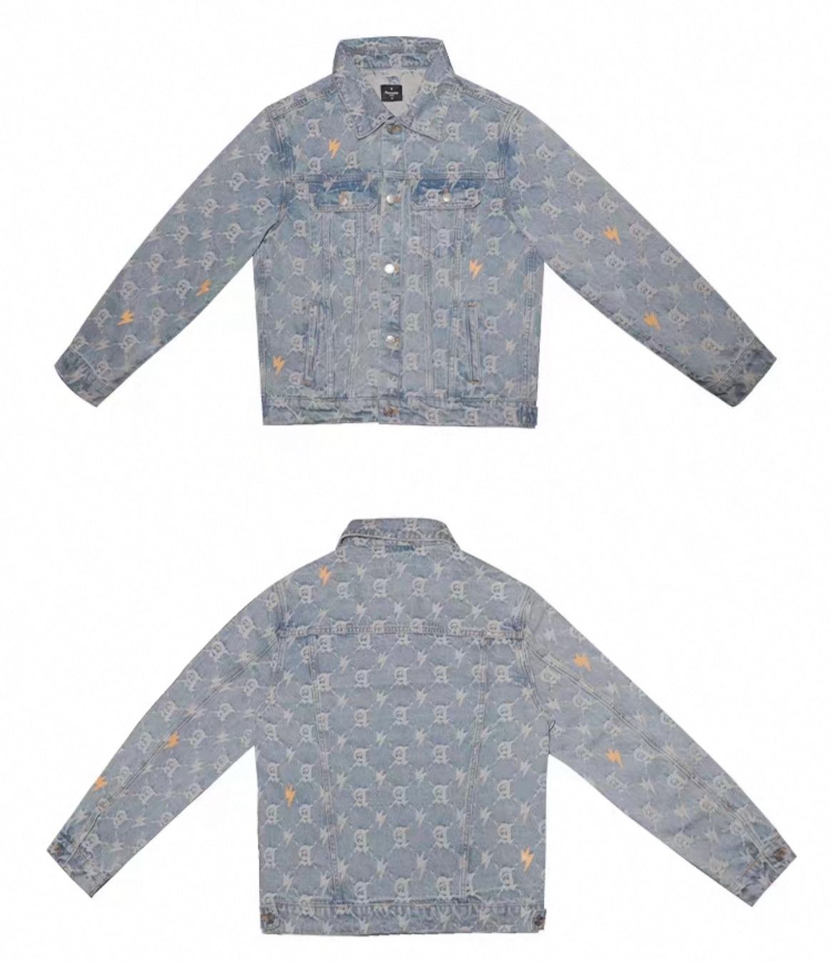 老花滿板牛仔外套