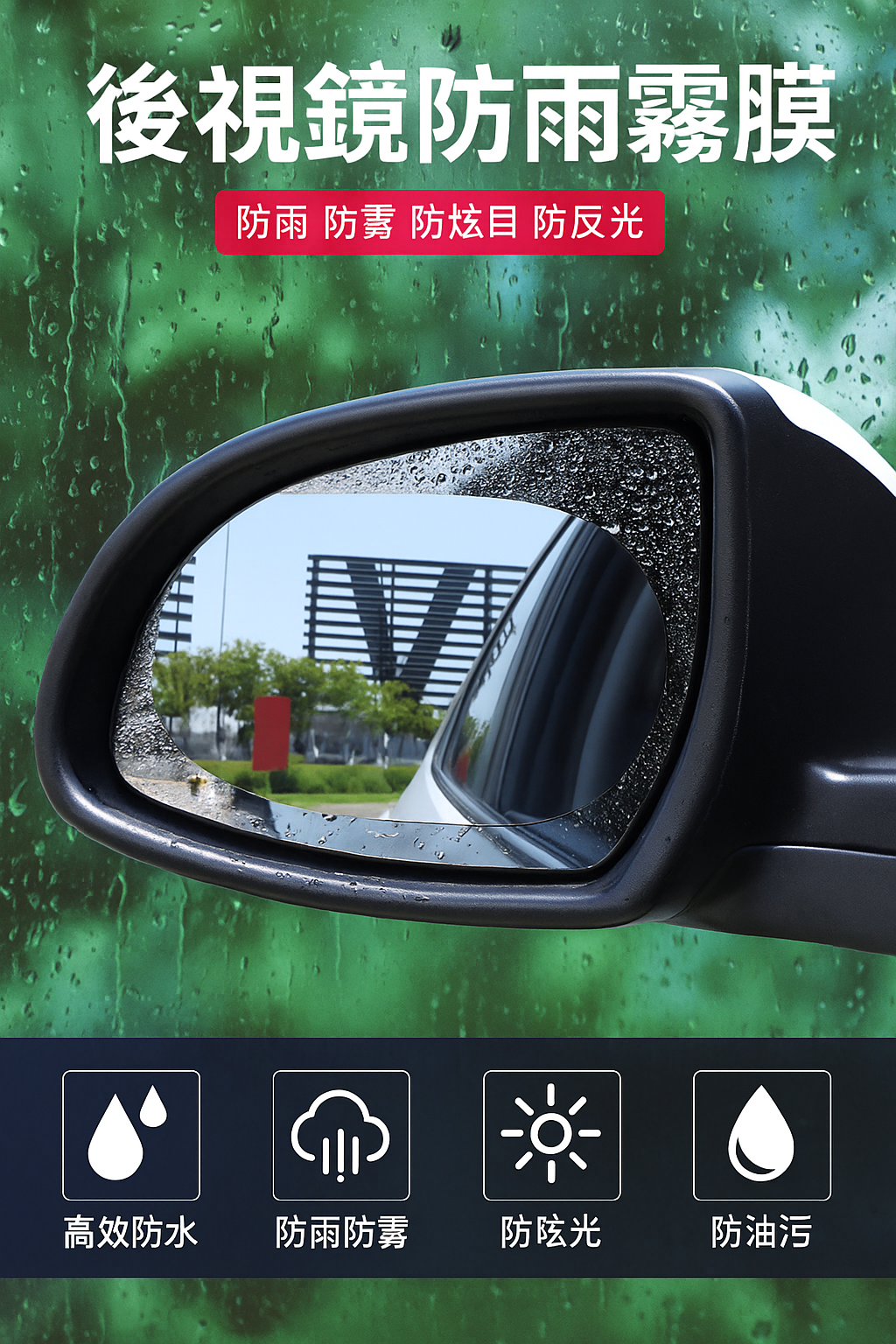 市售款後視鏡防雨防霧膜（內有詳情介紹）