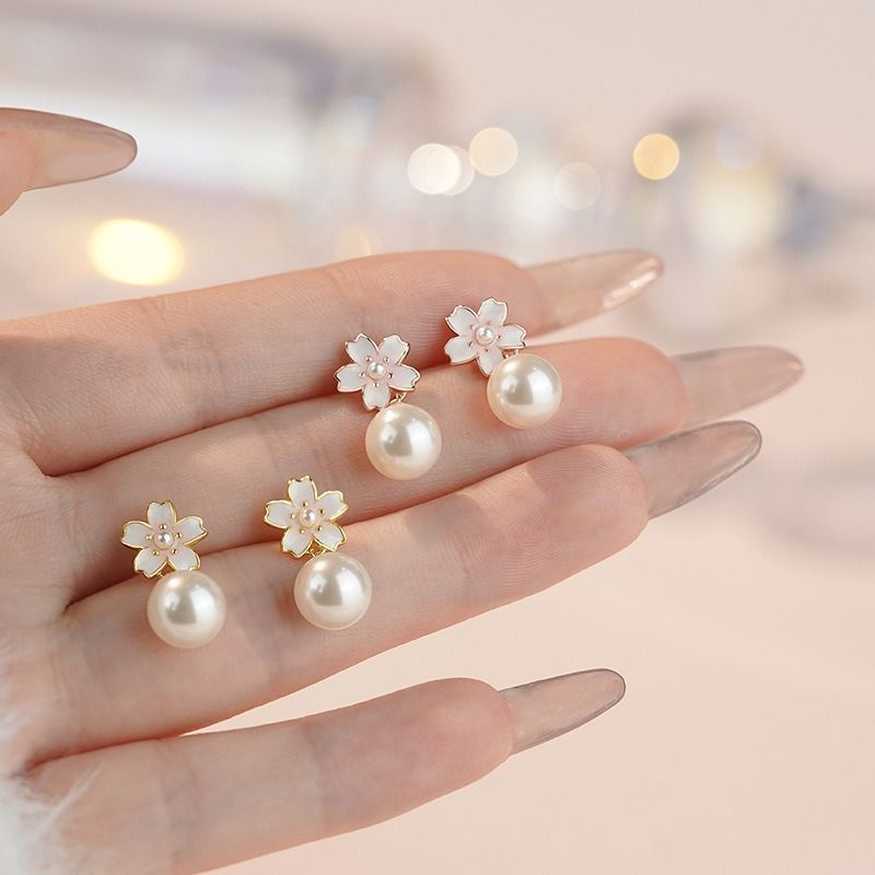 【櫻綻】珍珠耳環