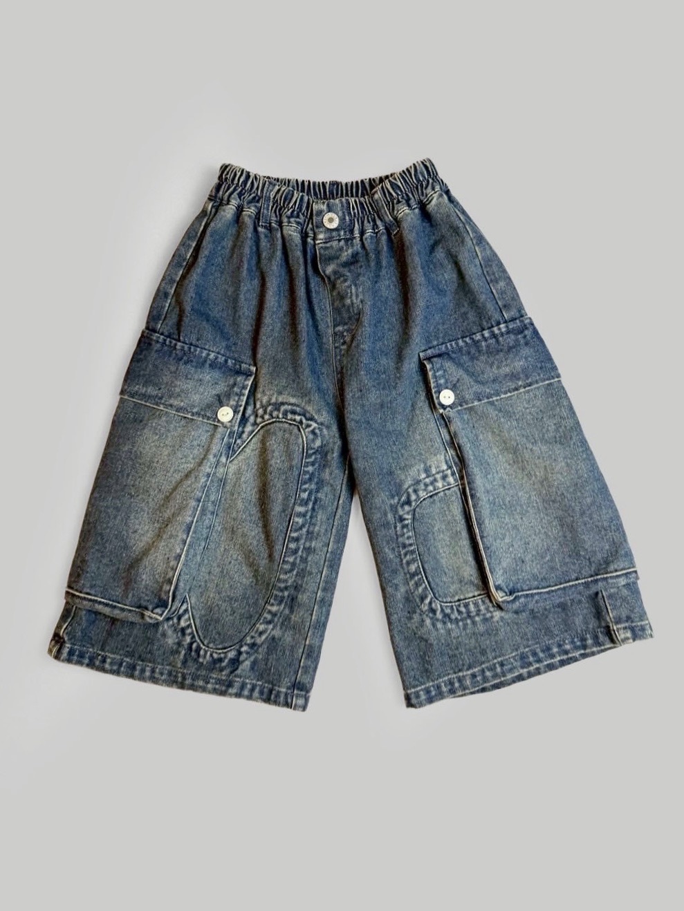 街頭感大口袋丹寧褲