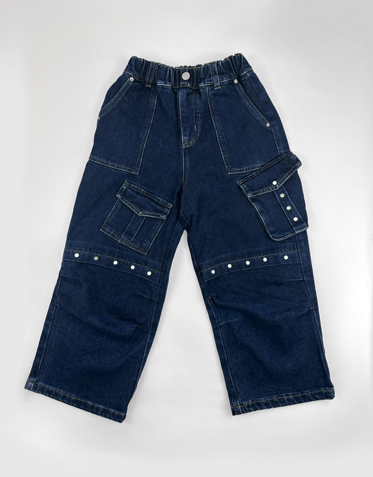 原色丹寧 重工牛仔工裝褲