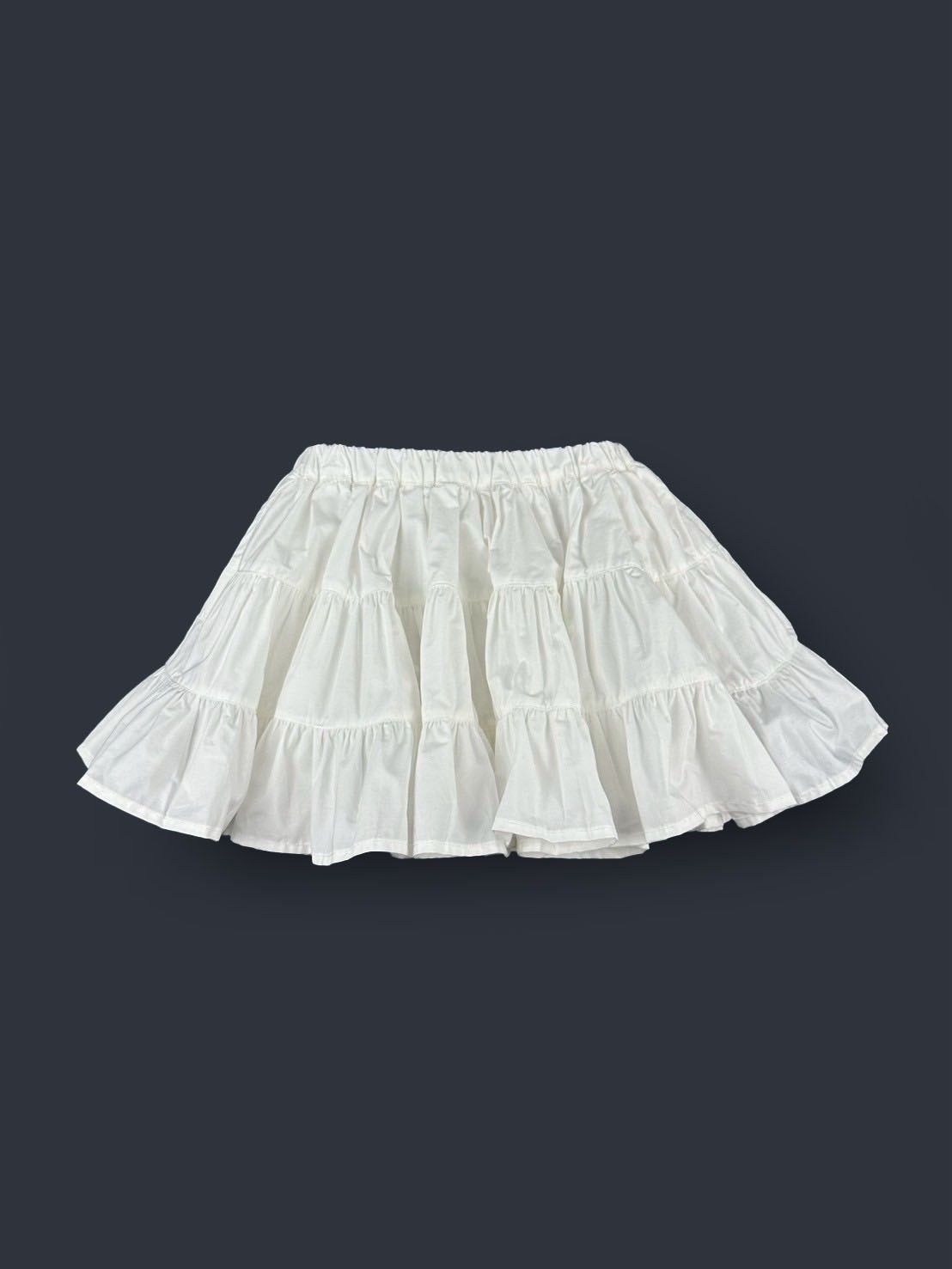 白色層次澎澎裙