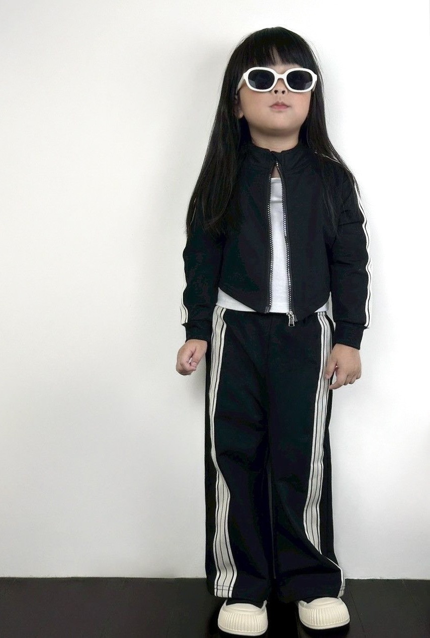 黑色寬褲運動套裝🕶️