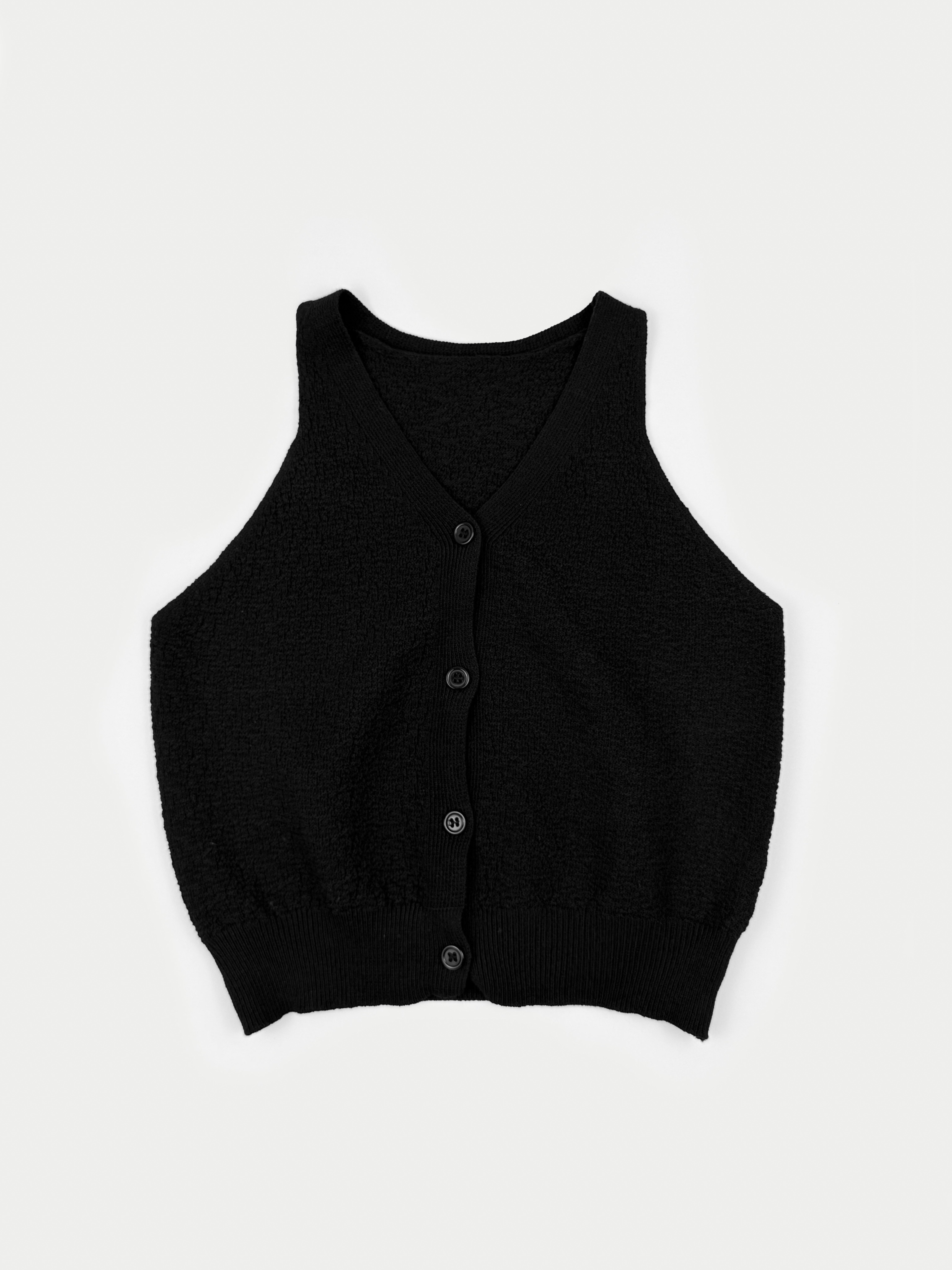 黑色針織背心