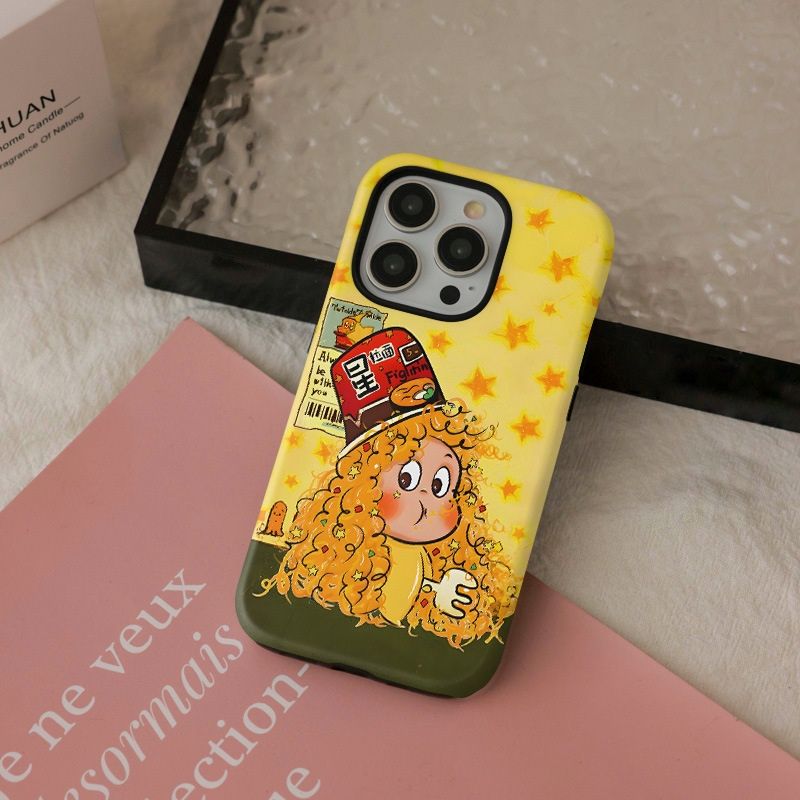 11 p.m.| 可愛手繪星星女孩 泡麵星星人 菲林二合一 iPhone手機殼（有11pro/plus/16e/air）