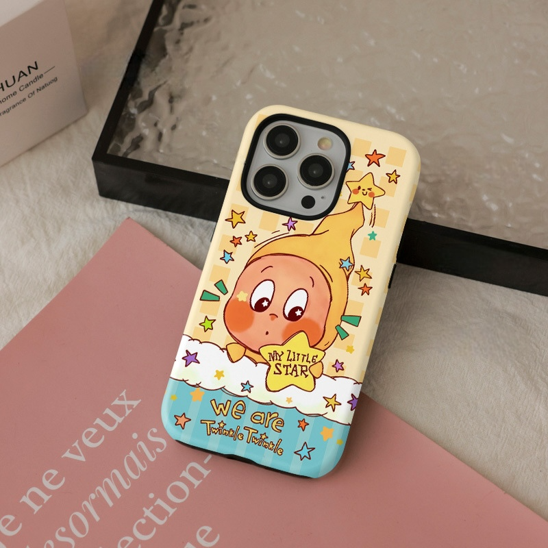 11 p.m.| 趣味可愛手繪星星人二合一磁吸支架iPhone手機殼（11-17有11pro/plus/16e/air）