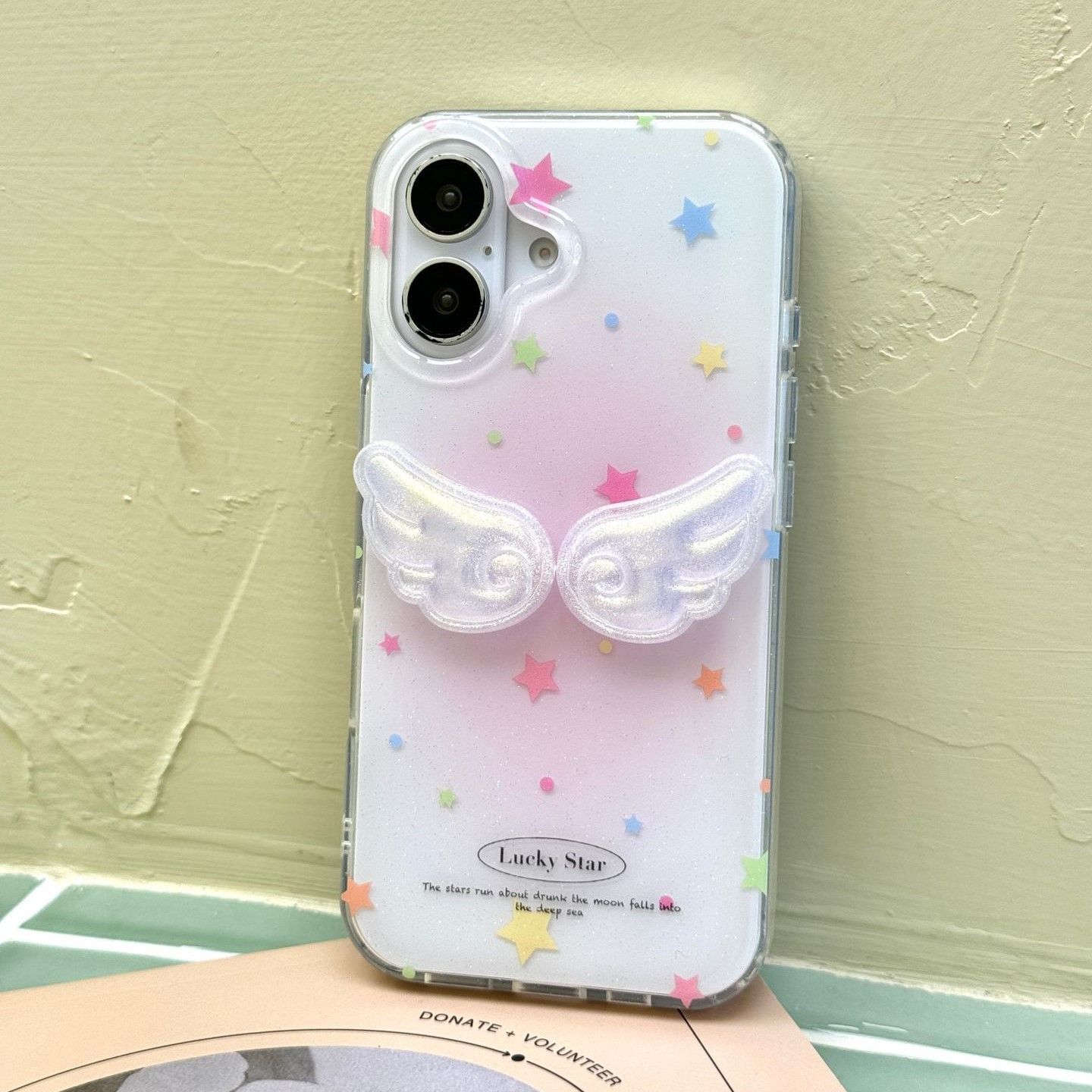 11 p.m.| ins韓風 暈染彩色星星 立體翅膀 星星翅膀 iPhone手機殼