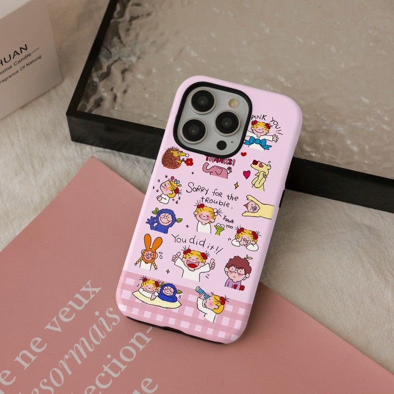 11 p.m.| 可愛粉色coco女孩 二合一 磁吸支架 iPhone手機殼（11-17有plus/16e/air）