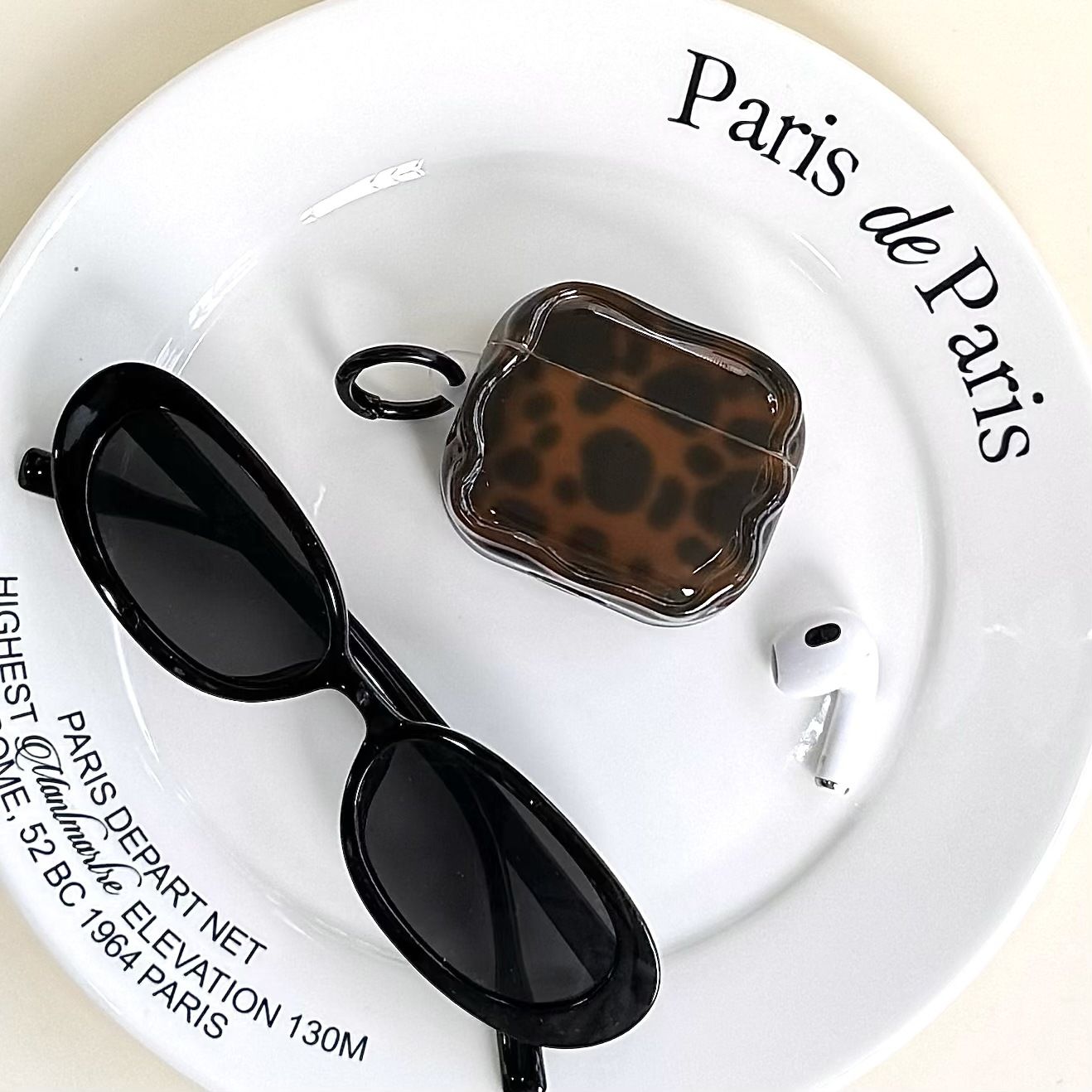 11 p.m.| ins高級感 棕色琥珀紋 AirPods保護套