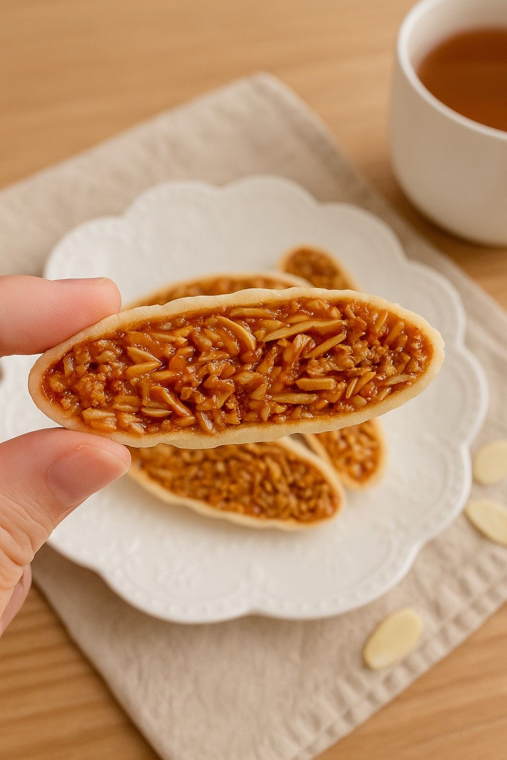 【柴喵雙雙・焦糖杏仁船餅】焦糖杏仁船 手工餅乾｜金黃脆口 杏仁脆片 伴手禮 小點心 下午茶甜點