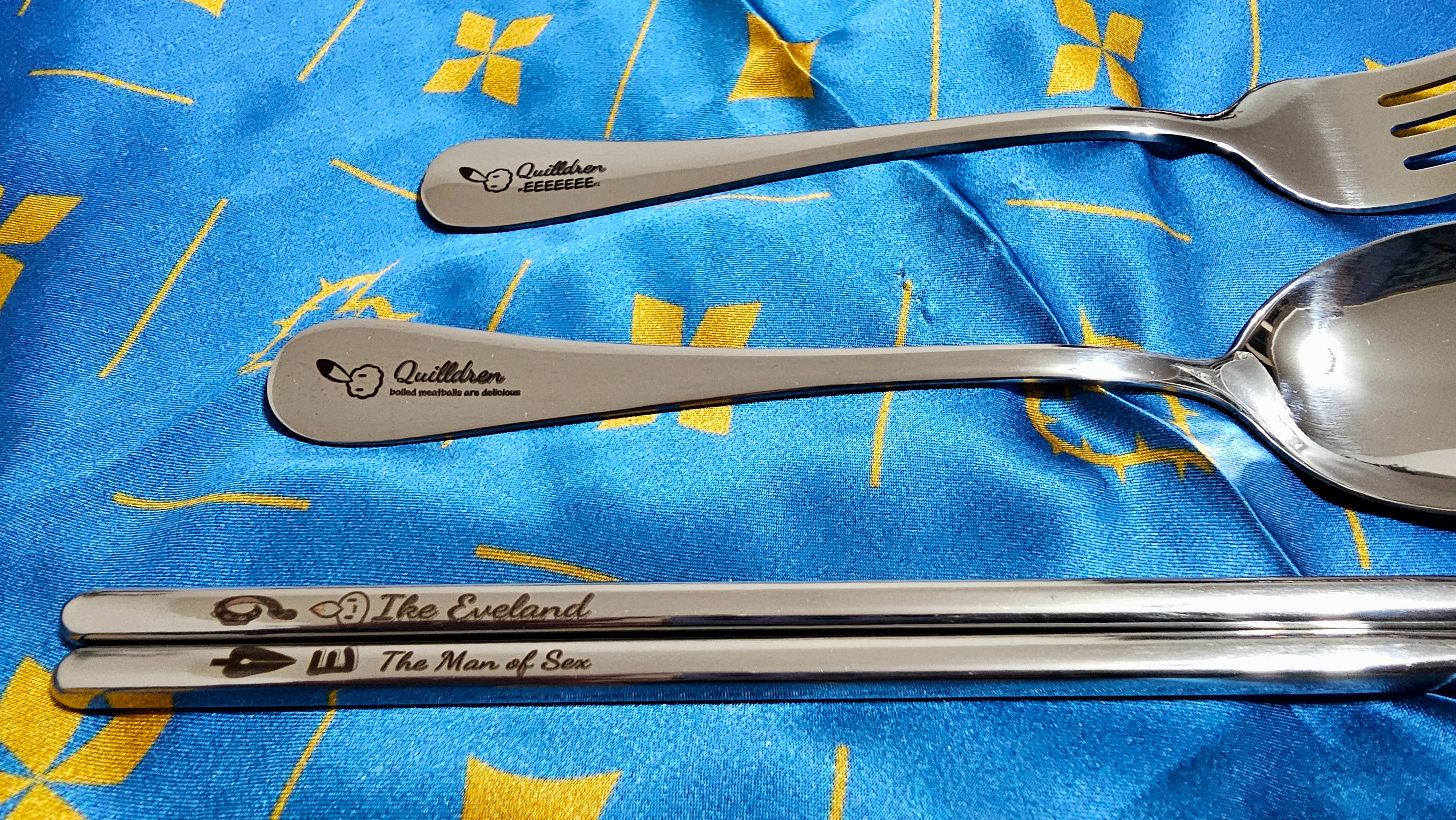 Ike Eveland雷雕餐具（現貨）