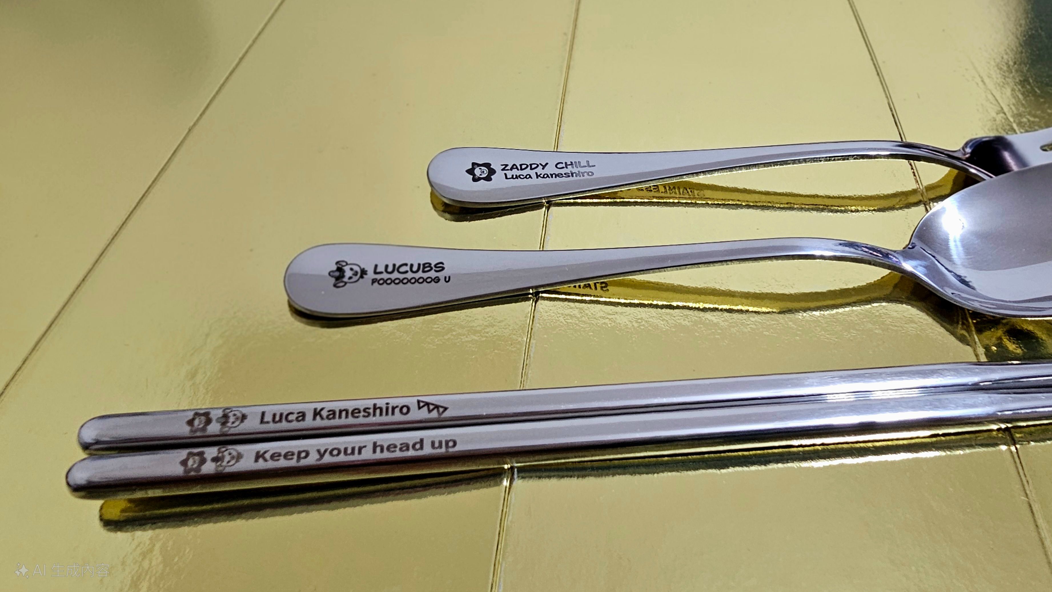 Luca kaneshiro雷雕餐具（現貨）