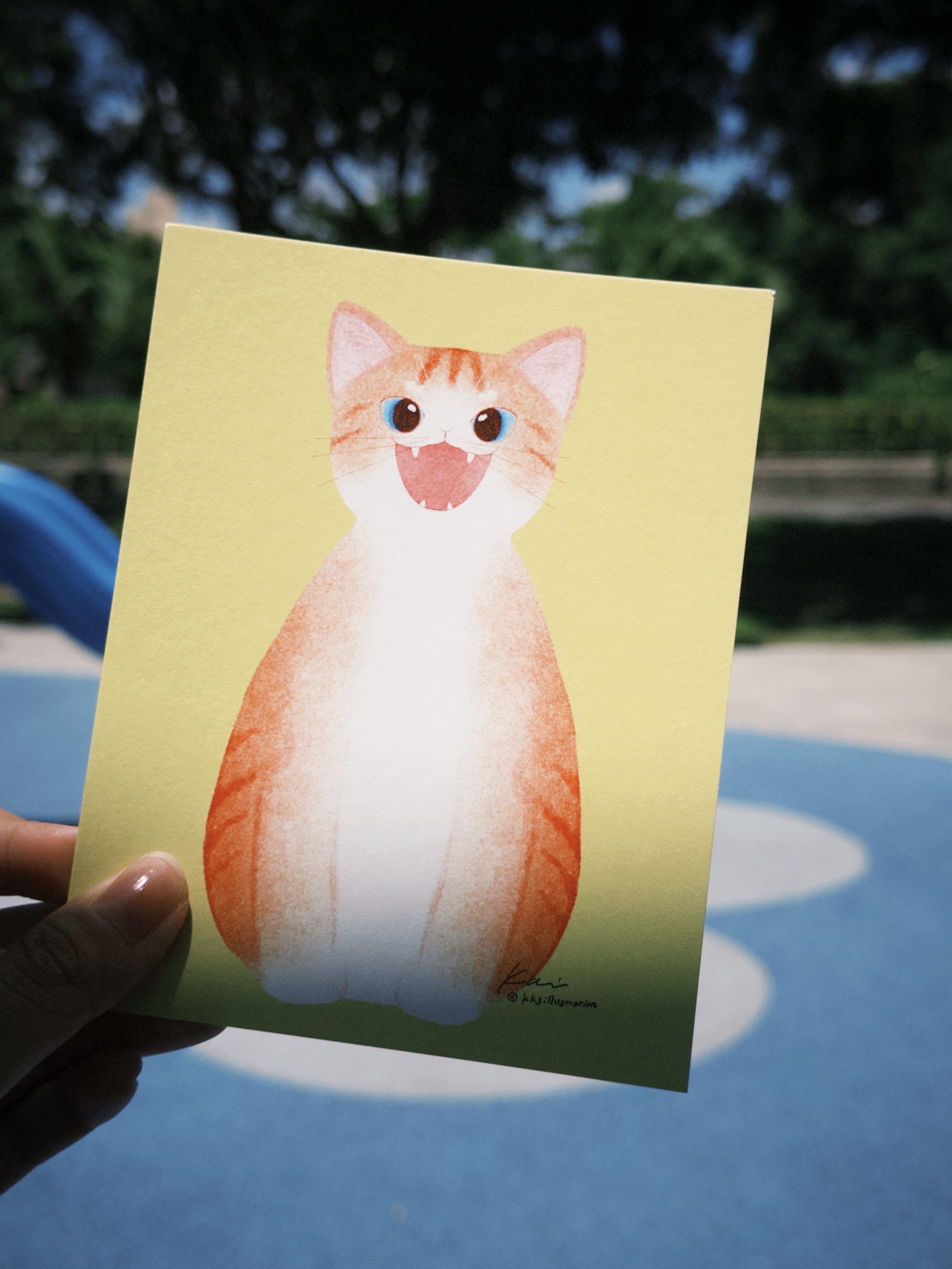 小猫明信片｜開心小橘