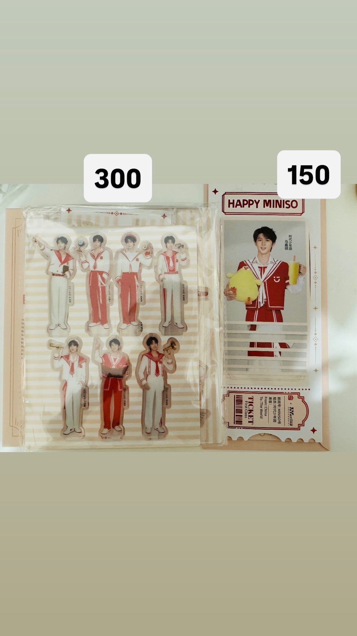 Miniso 時代少年團 立牌 小卡組