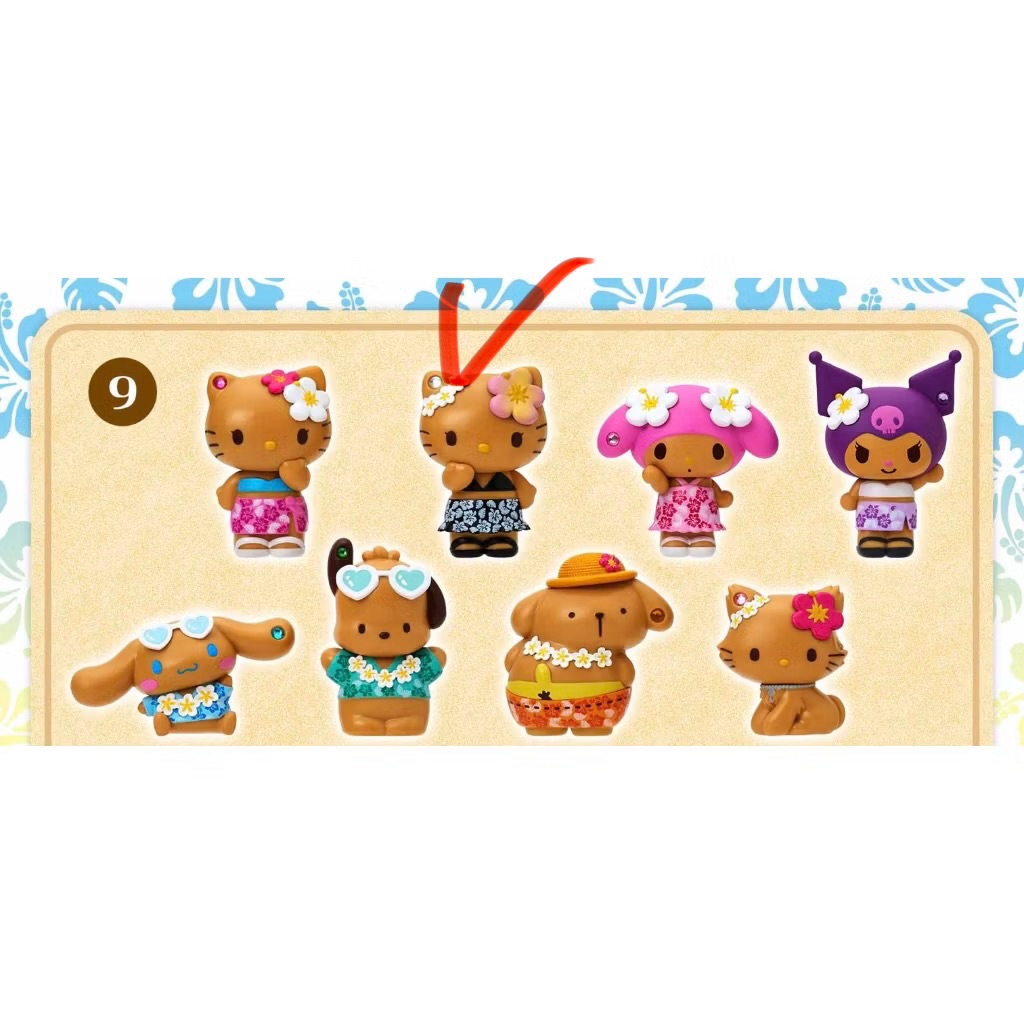 曬黑系列公仔 黑裙kitty