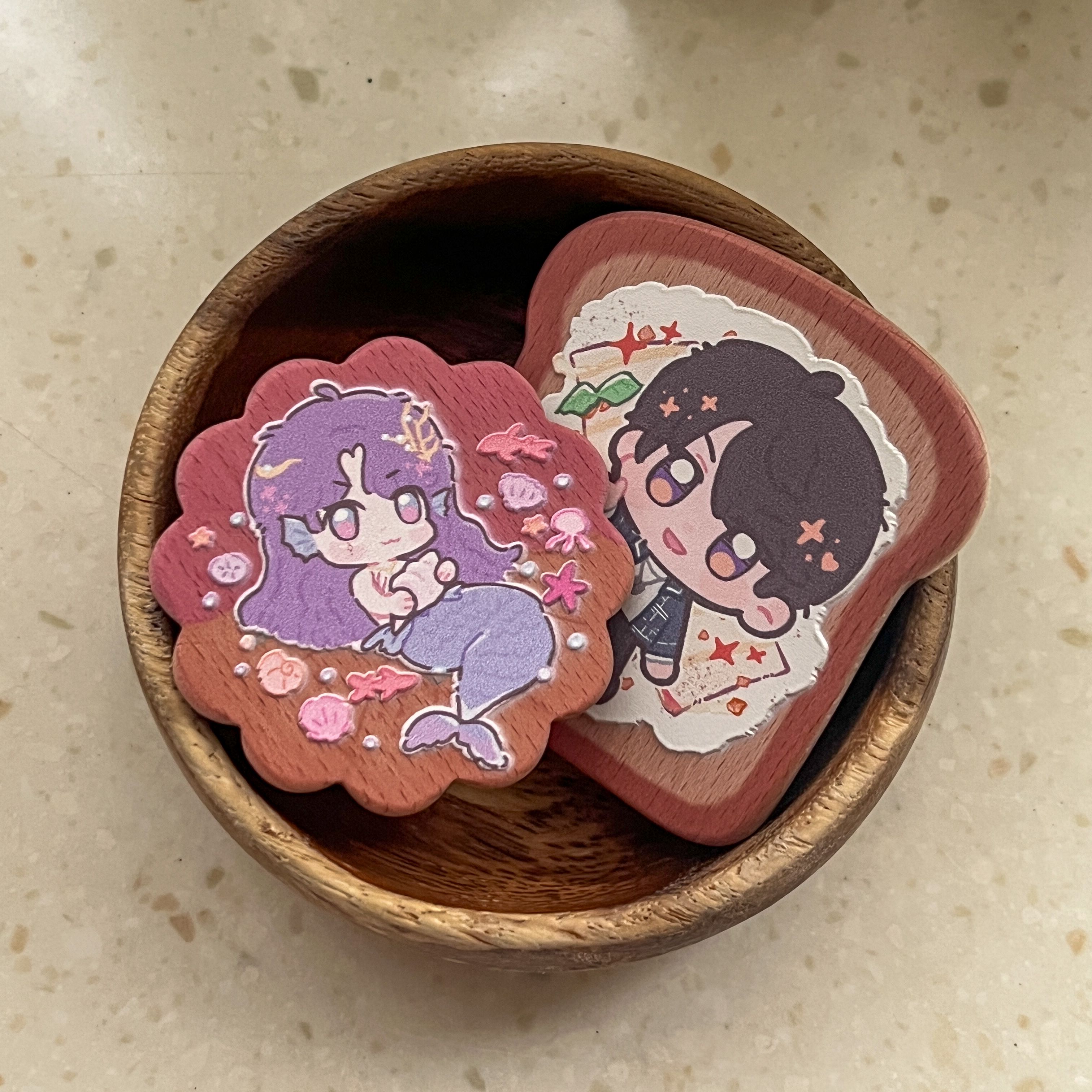 【現貨】浮雕木片磁鐵