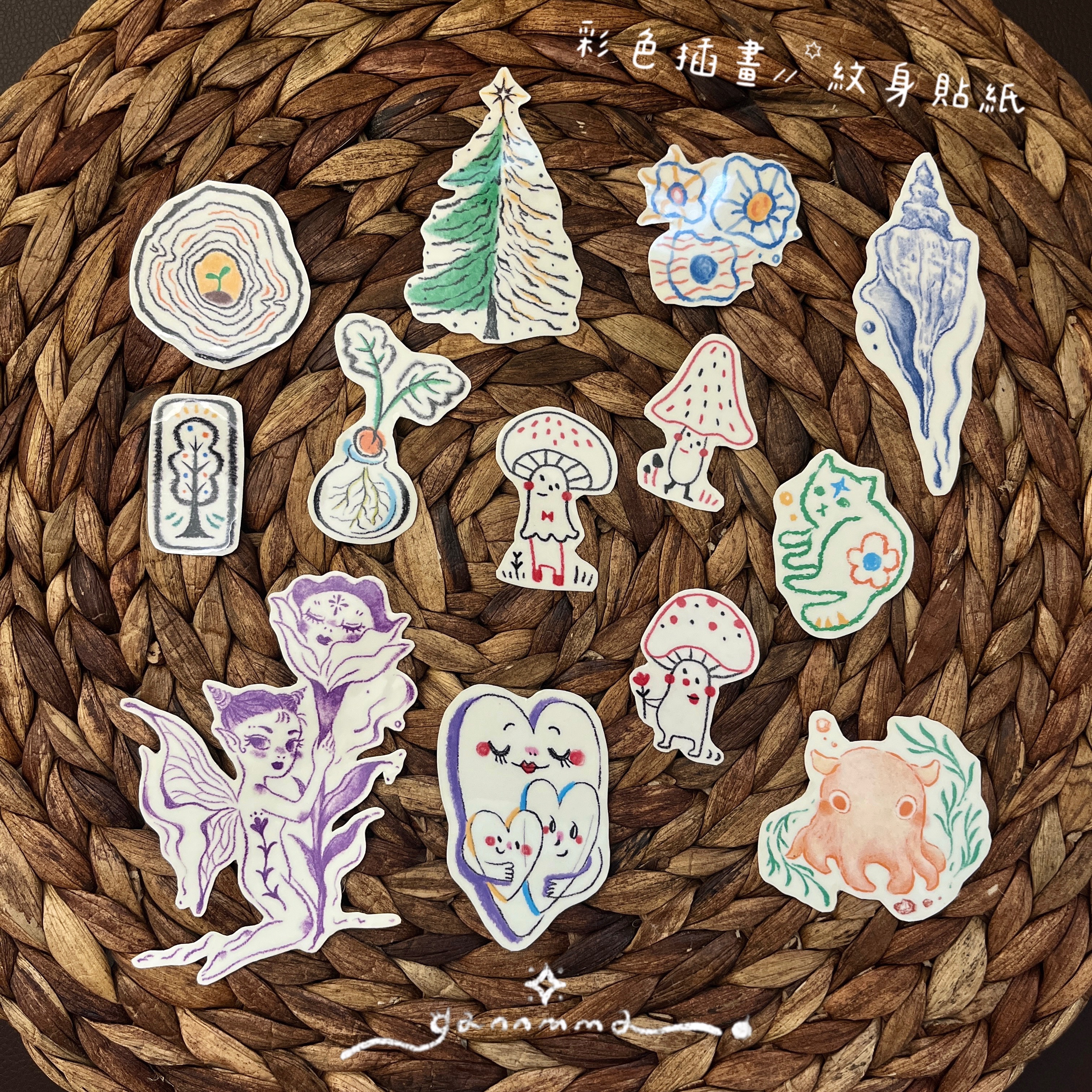 紋身貼紙❖彩色插畫系列