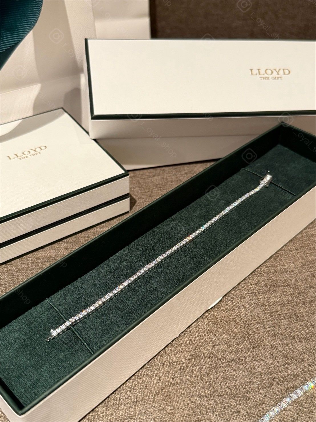 ＜台灣現貨＞🇰🇷韓國連線🇰🇷LLOYD 網球手鏈 鍍銀款 2mm 手圍16cm（15~16cm可以配戴）