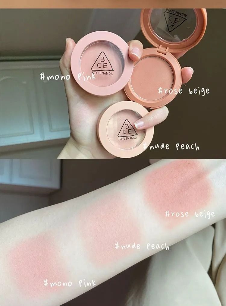 3CE 腮紅+贈腮紅刷 3CE 무드레시피 페이스 블러쉬 단품/기획