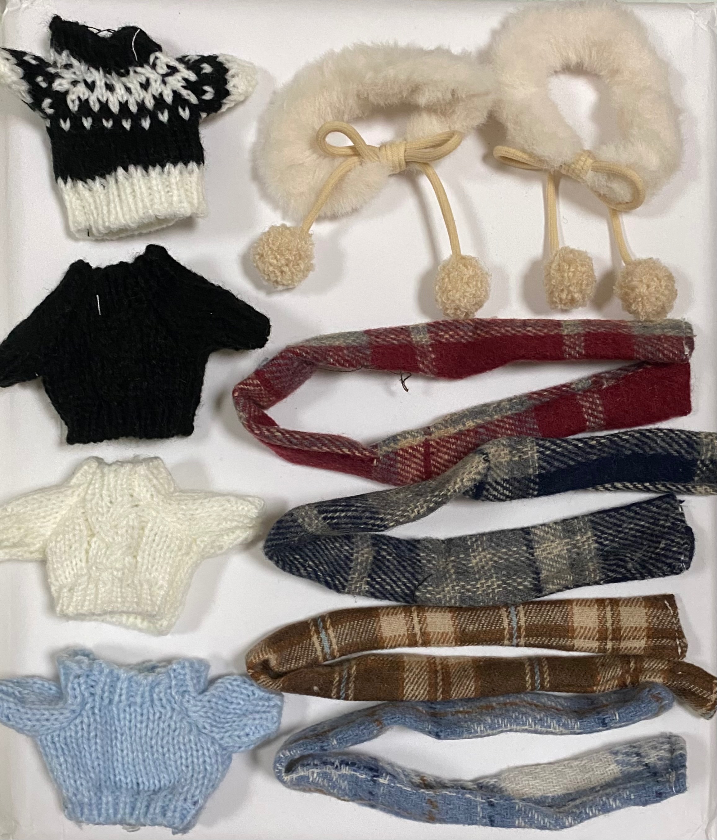 10cm 棉花娃配件 毛衣 毛領 圍巾