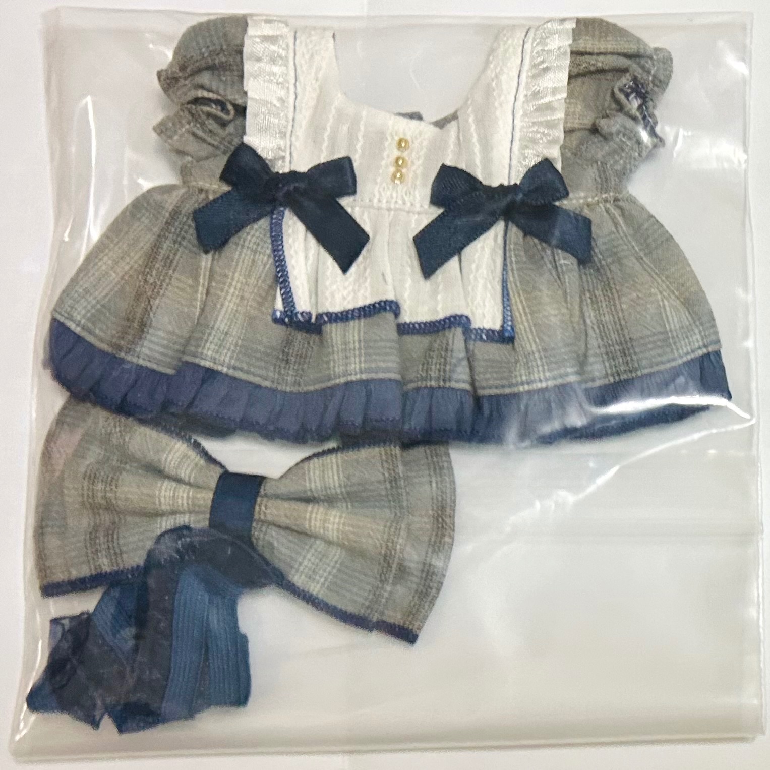 20cm 小乖手作娃衣 格紋款