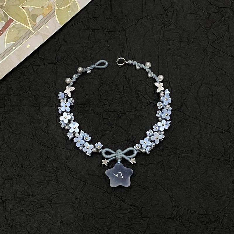 編織花朵蝴蝶結星星月亮手鏈