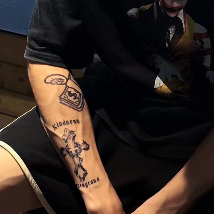 美式半臂紋身貼紙