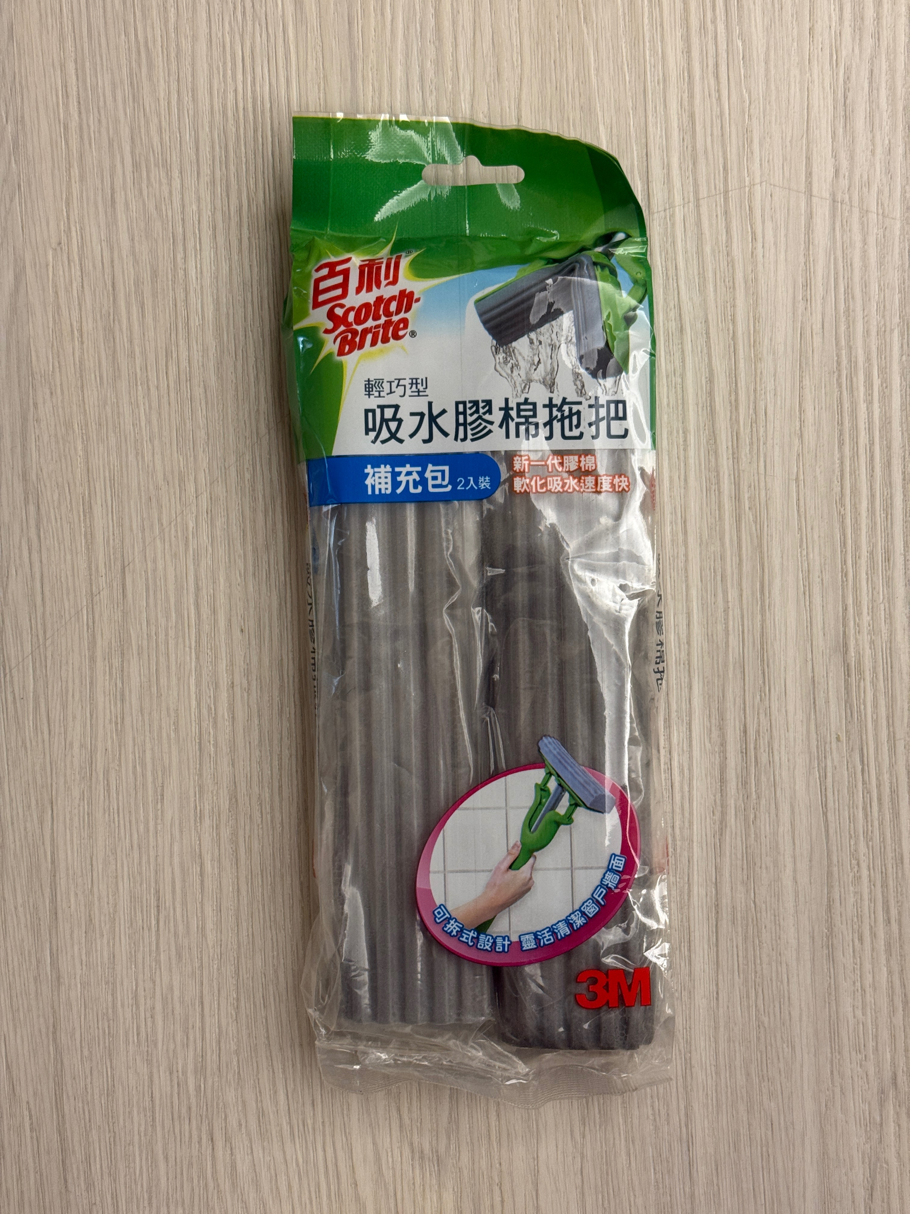 百利 輕巧型吸水膠棉拖把 補充包