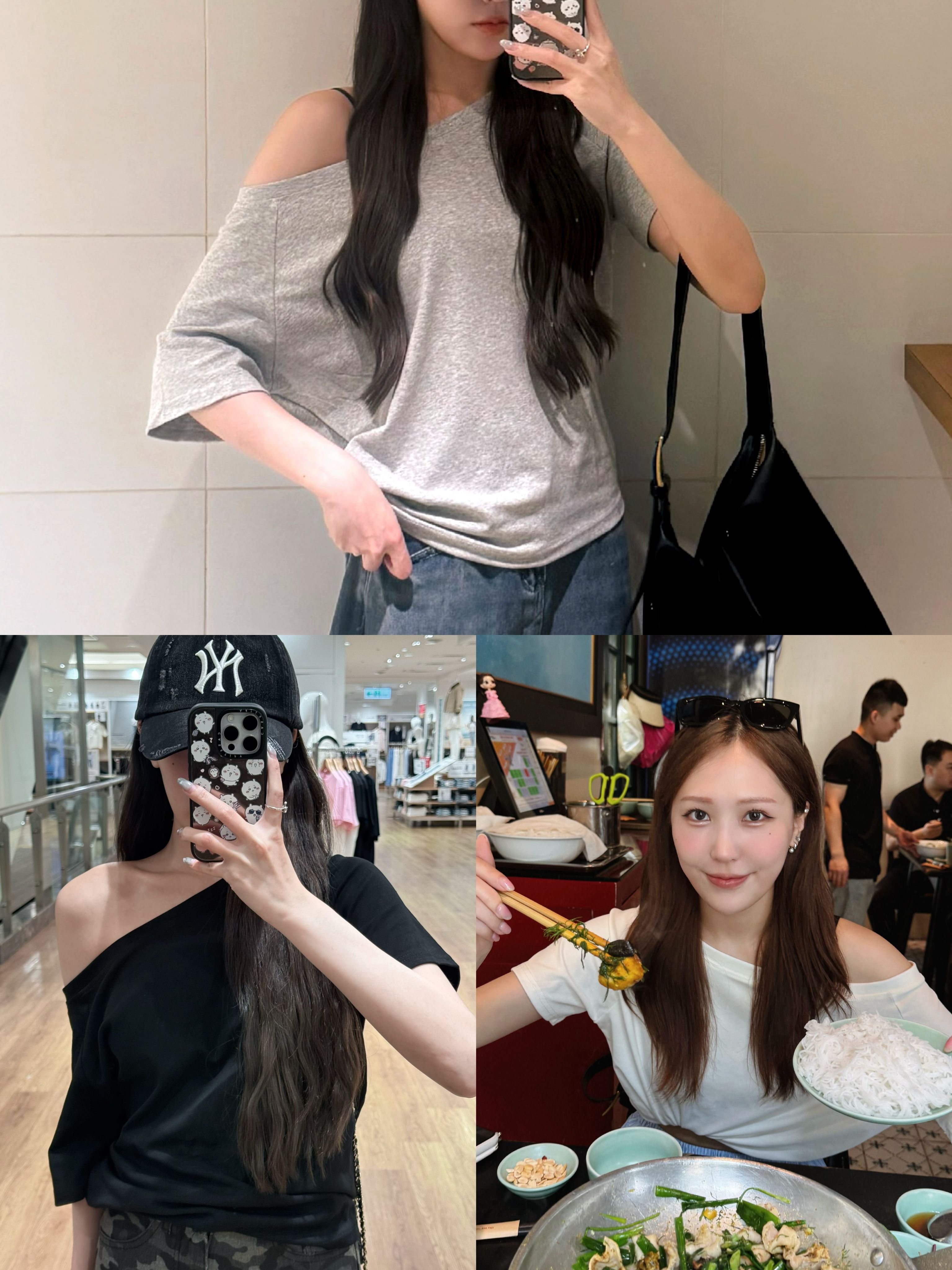 素色兩穿上衣